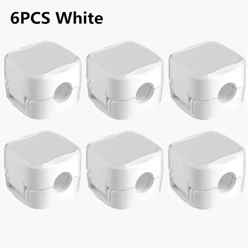 6PCS Magnetic Cable Clips Cable Smooth Adjustable Cord Holder under Desk Cable Management Wire Keeper Cable Organizer Holder
